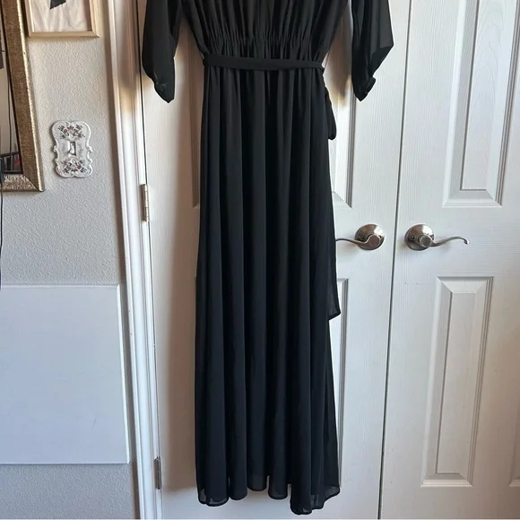 Baltic Born black 3/4 sleeve Rebecca maxi dress - Picture 6 of 9